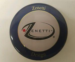 Circle in Silver with Blue Center Logo - C014 Zenetti silver & blue center cap Zenetti Design FTK C014