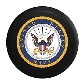 Gold and Blue Eagle Logo - United States Navy USN Eagle with Anchor Military Seal