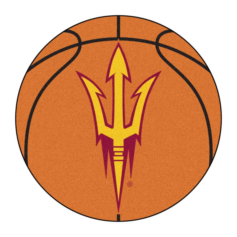 Asu Pitchfork Logo - FANMATS NCAA Arizona State University Pitchfork Logo Orange 2 ft. x ...