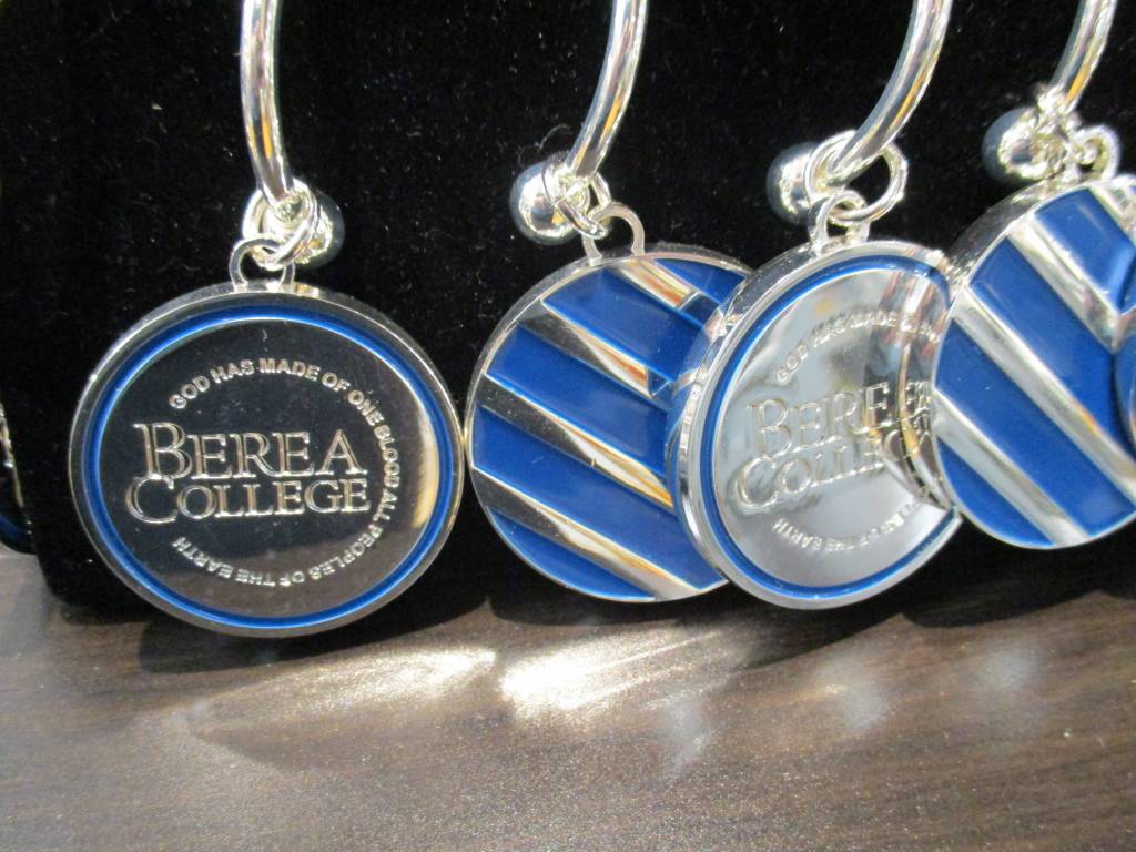 Circle in Silver with Blue Center Logo - Circle Logo Keychain-Accessories-Berea Colleges Visitor Center ...