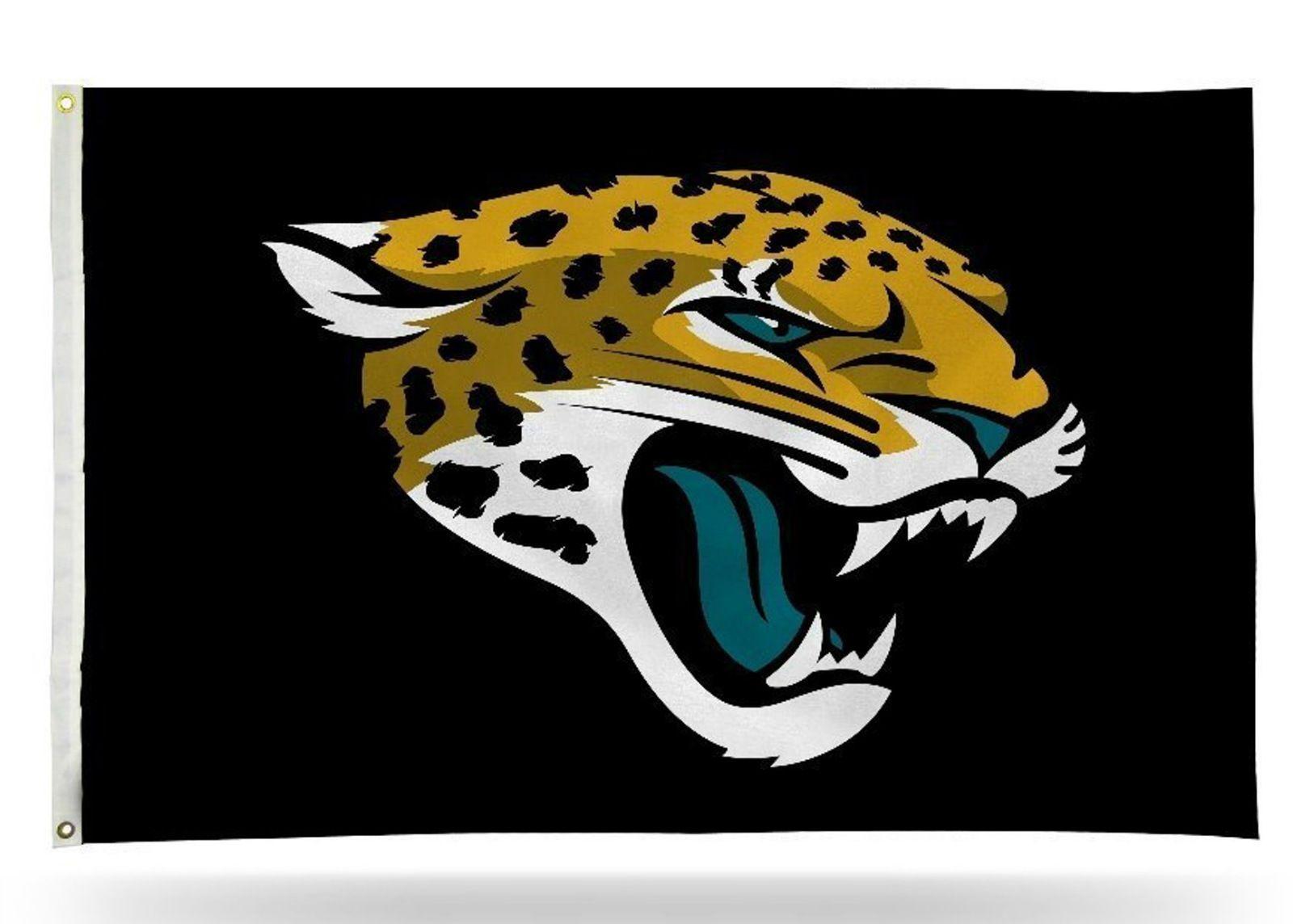 Jaguars Logo - Details about Jacksonville Jaguars LOGO ONLY BLACK Rico 3x5 Outdoor Flag  Banner NFL Football