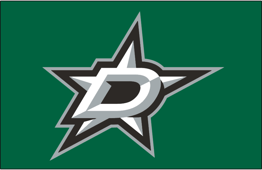 White and Green Star Logo - Dallas Stars Jersey Logo - National Hockey League (NHL) - Chris ...