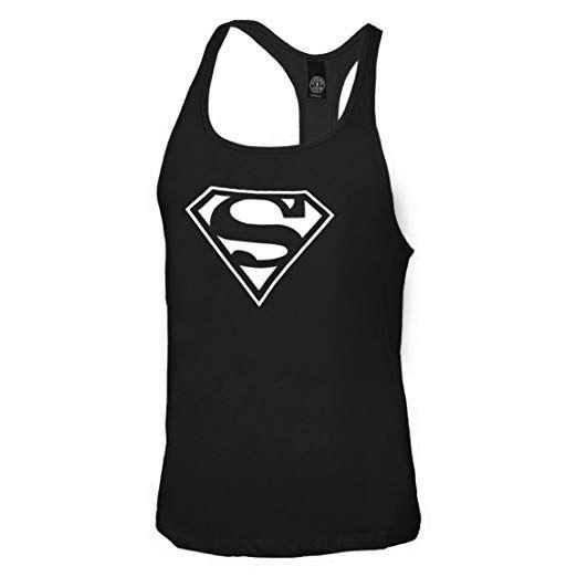 Man of Steel Y Logo - PUNA Superman S Man Of Steel Gym & Workout Tank Top