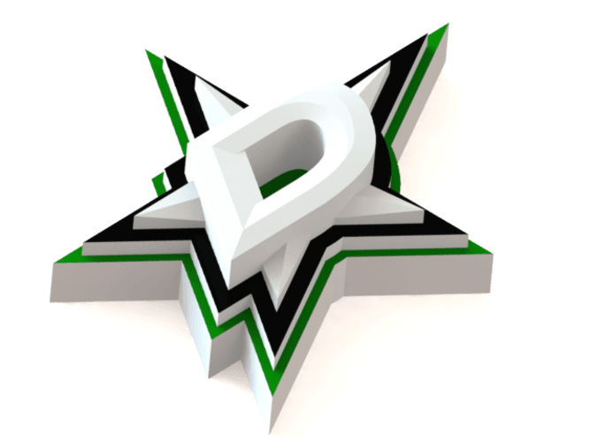 Dallas Stars Logo - 3D Printed Dallas Stars logo by Ryšard Poplavskij