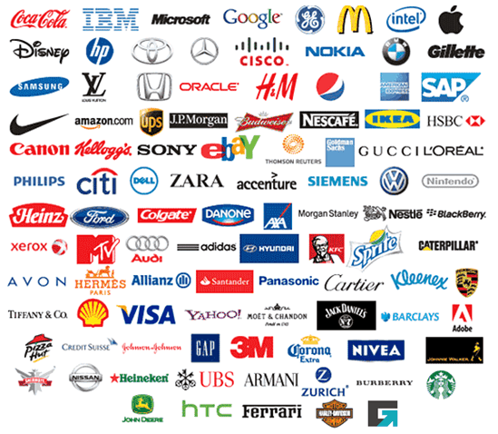 Top 100 Company Logo - How many logos do you recognize out of these 101? - Get Found First