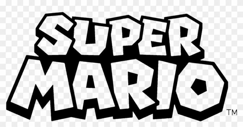 Black and White Mario Logo - Super Mario Nintendo 1980s Video Game, Stencil By Garappas - Super ...