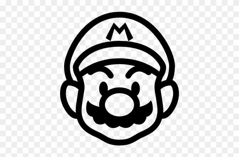Black and White Mario Logo - Mario Clipart Outlines - Super Mario Black And White Logo - Free ...