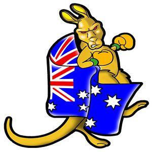 Boxing Kangaroo Logo - AUSSIE PRIDE boxing KANGAROO 200mm by 200mm | eBay