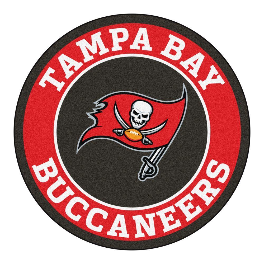 Tampa Bay Buccaneers Logo - FANMATS NFL Tampa Bay Buccaneers Red 2 ft. x 2 ft. Round Area Rug