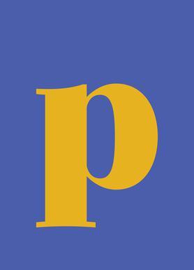 Blue and Yellow P Logo - Blue Letter P as Aluminium Print by JUNIQE | JUNIQE UK
