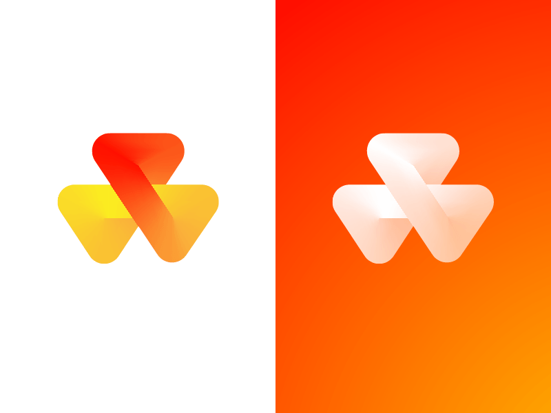 Triangle with Loop Logo - Triangle Loop Logo Design