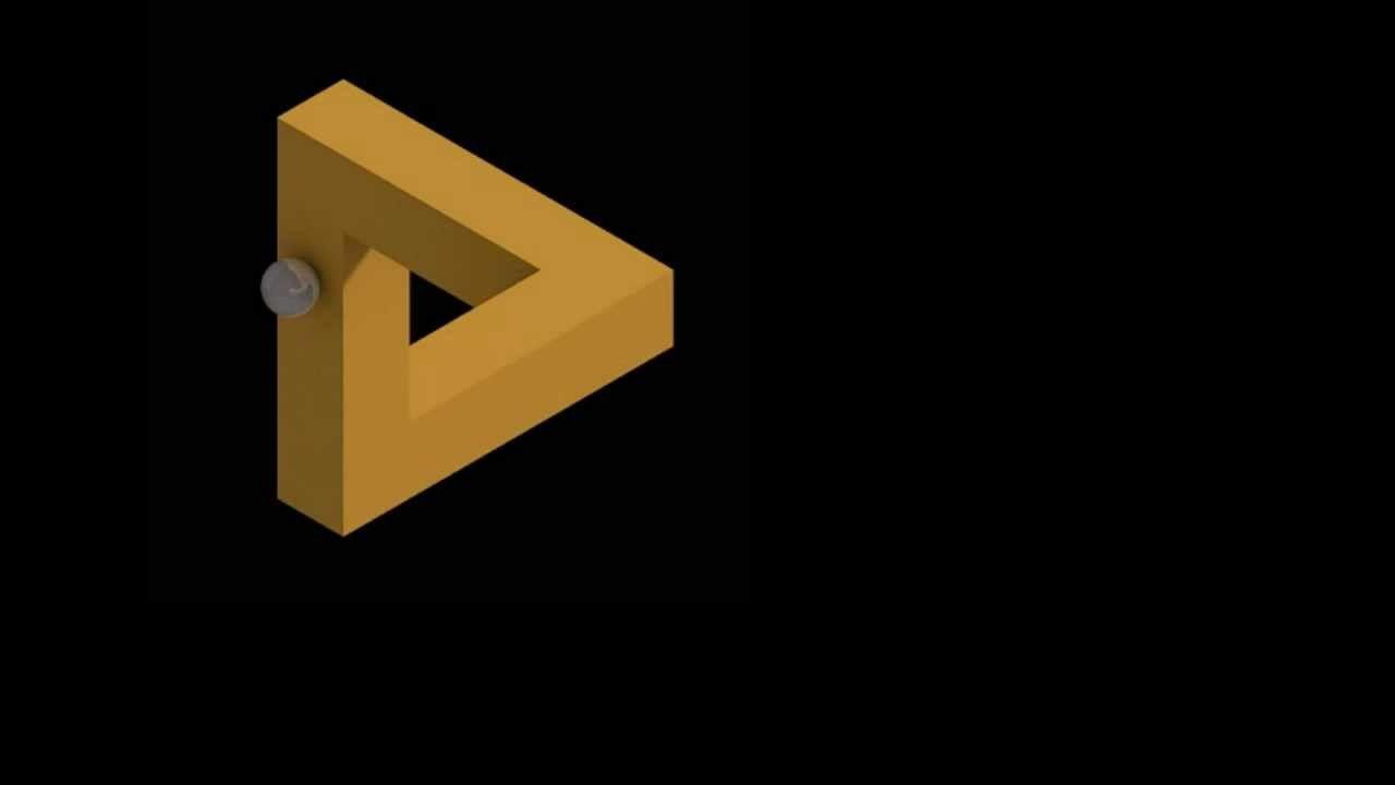 Triangle with Loop Logo - Triangular Mobius Loop (The Penrose Triangle) - YouTube