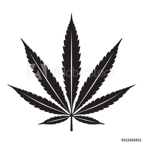 Black Leaf Logo - Marijuana vector cannabis leaf weed icon logo clip art illustration