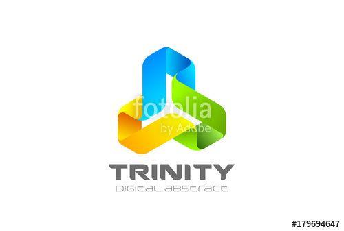 Triangle with Loop Logo - Trinity infinity Loop Logo vector. Ribbon triangle infinite icon ...