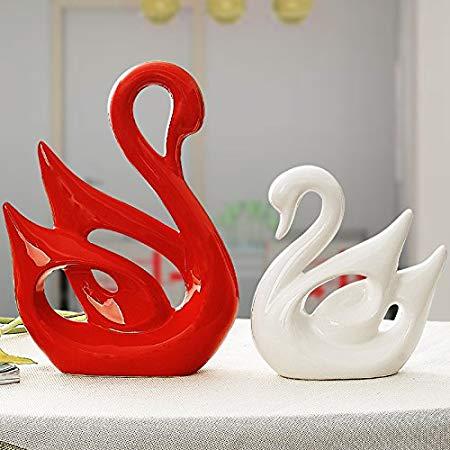 Red and White Swan Logo - Lx.AZ.Kx Ornaments Home Decor And Living Room Decorated Bar