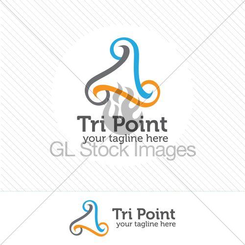 Triangle with Loop Logo - Abstract Triangle Loop Logo. Triangle Vector Design. · GL Stock Images