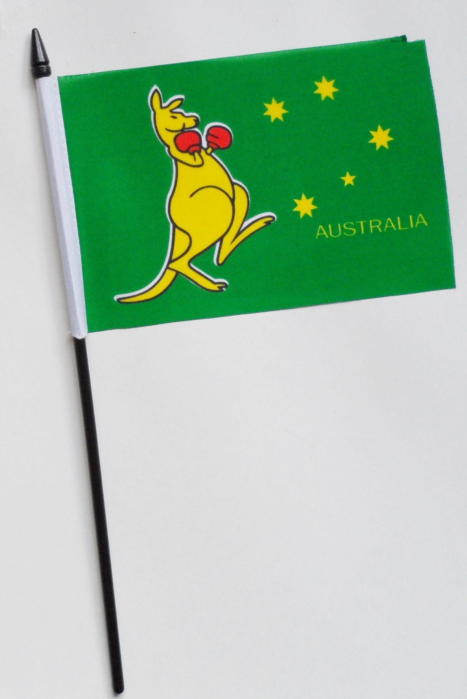 Boxing Kangaroo Logo - Australia Boxing Kangaroo Small Hand Waving Flag