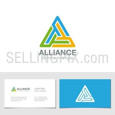 Triangle with Loop Logo - Logo Triangle business technology abstract vector design template