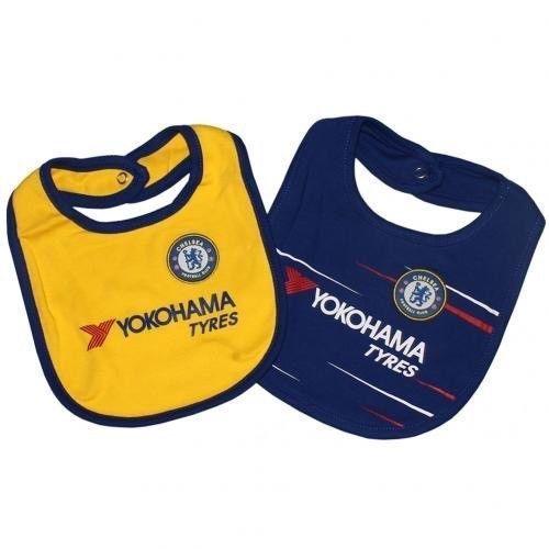 Blue and Yellow P Logo - Chelsea Football Club Crested Blue & Yellow Baby Bibs TS Twin Pack