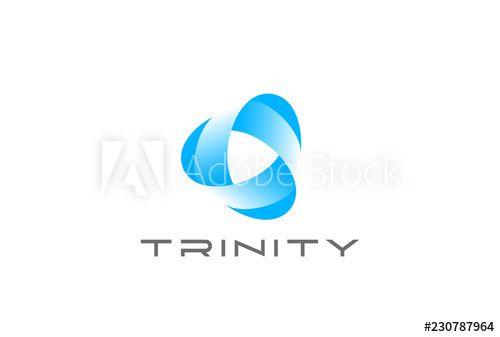 Triangle with Loop Logo - Triangle Infinity Loop Ribbon Logo design vector. Corporate icon