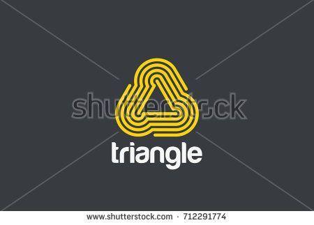 Triangle with Loop Logo - Triangle looped infinite Logo abstract design vector template Linear