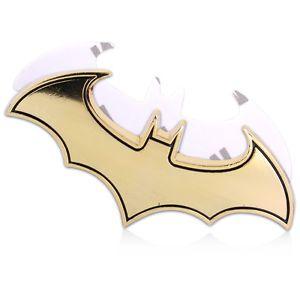 Gold Bat Logo - 3D Chrome Metal bat batman auto car sticker badge emblem logo tail