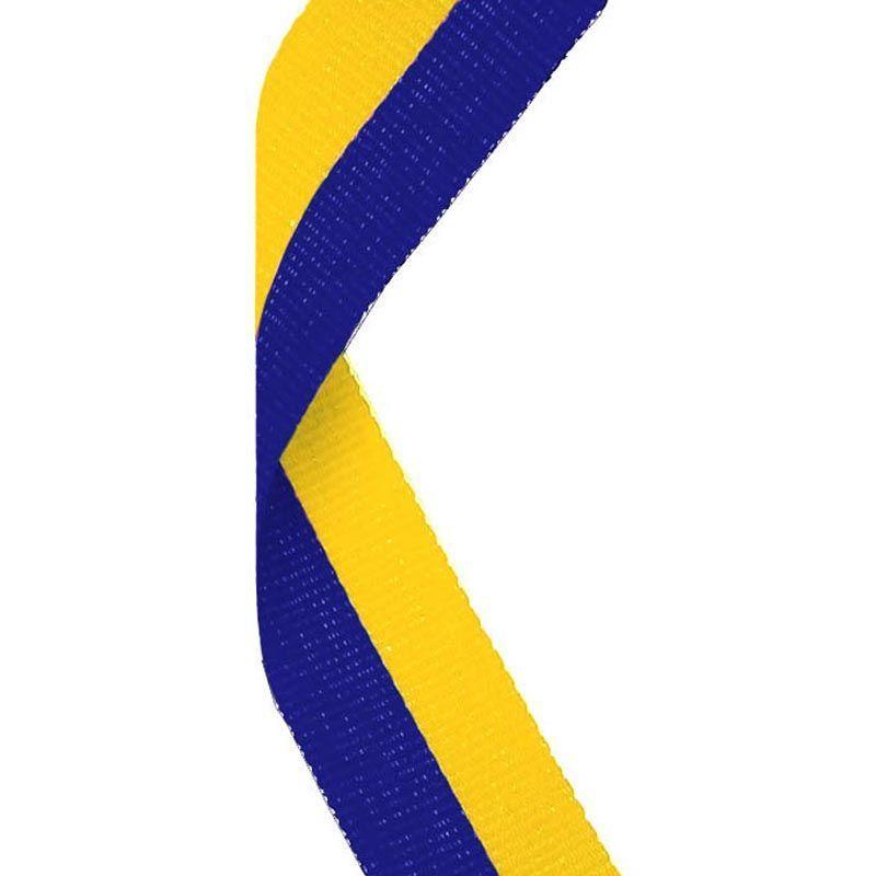 Blue and Yellow P Logo - Medal Ribbon Blue & YellowMR007