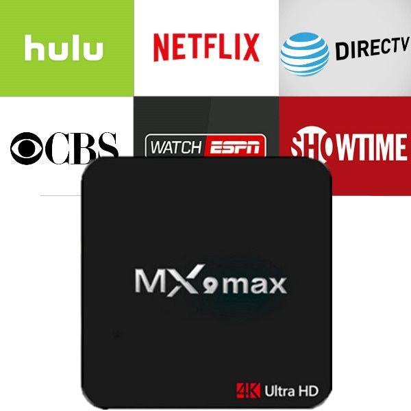 Netflix Max Logo - MX9 Max Android 7.1 Smart TV Box With 1 Year Netflix HULU Directv
