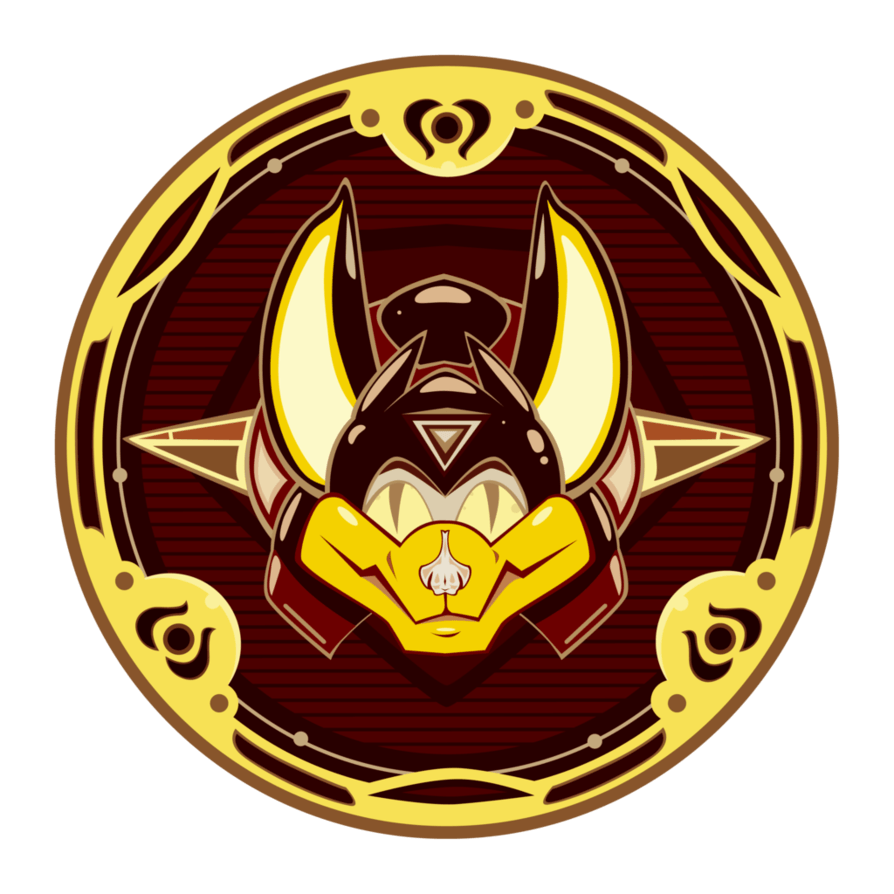 Gold Bat Logo - Solid Gold Bat