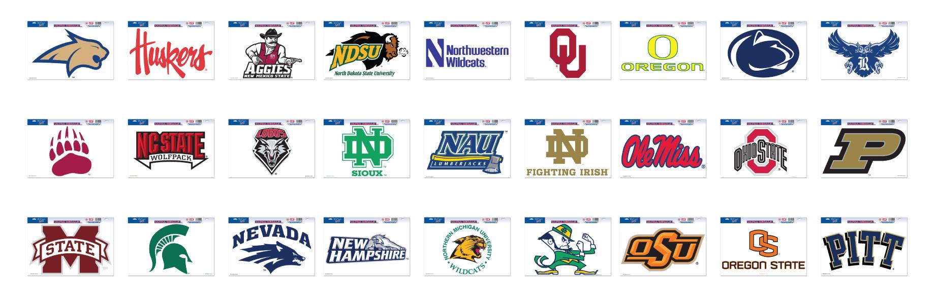 NCAA College Football Team Logo - NCAA College Football Cornhole Decals