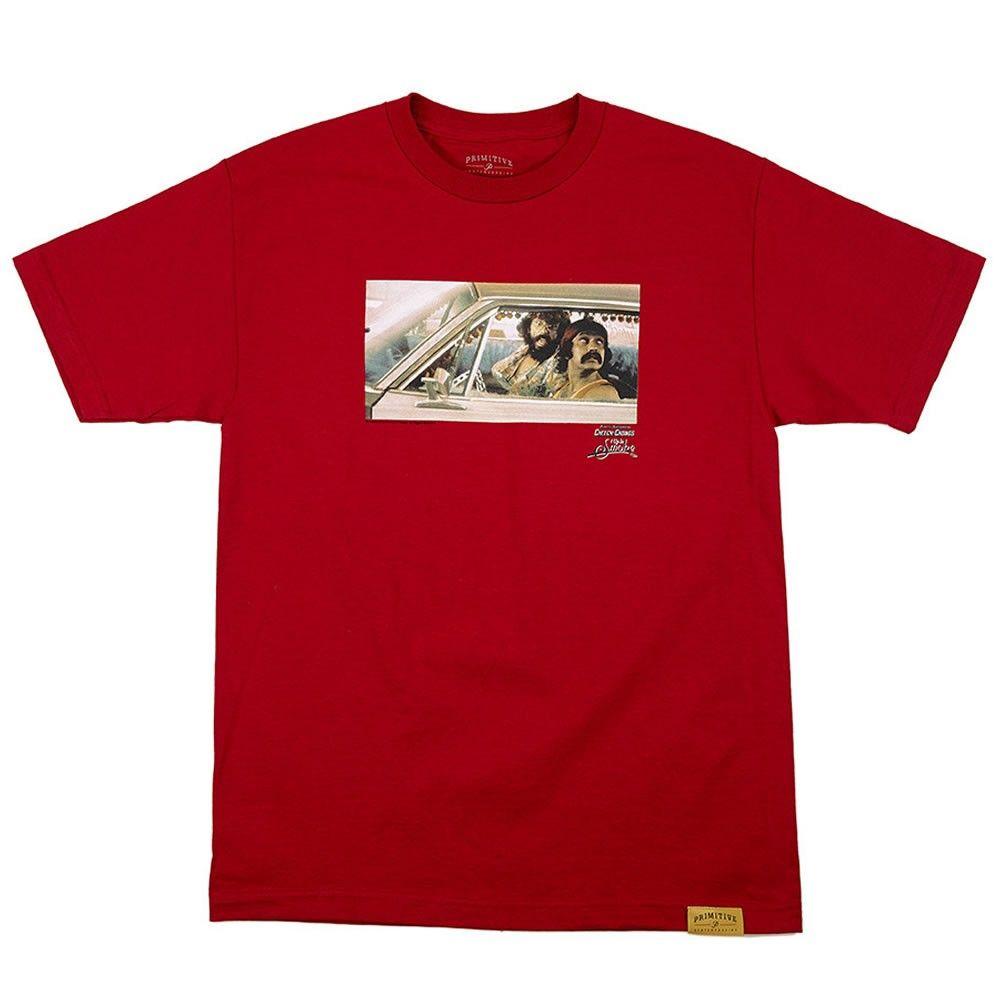 Cool Red X Logo - Primitive x Cheech & Chong Act Cool Red T-Shirt
