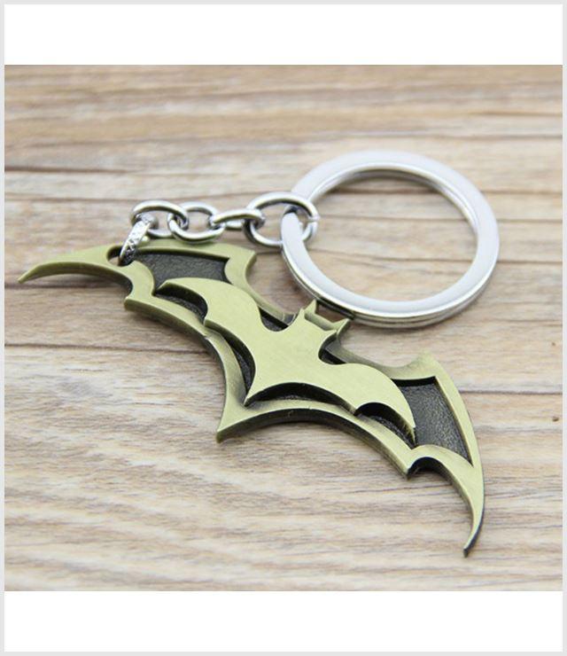 Gold Bat Logo - Batman Bat logo Gold Keychain