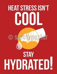Cool Red X Logo - Heat Stress Isn't Cool (Red) - Safety Poster