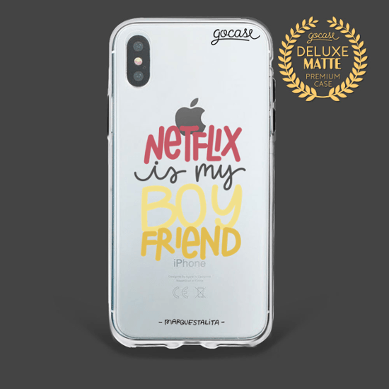 Netflix Max Logo - Netflix is my Boyfriend Phone Case - Deluxe Matte - iPhone XS Max ...