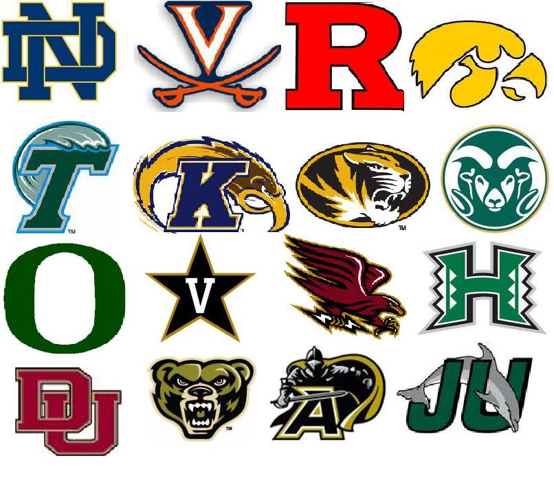 College Sports Logo - College Teams by Logos (D-1) Quiz - By Purple114