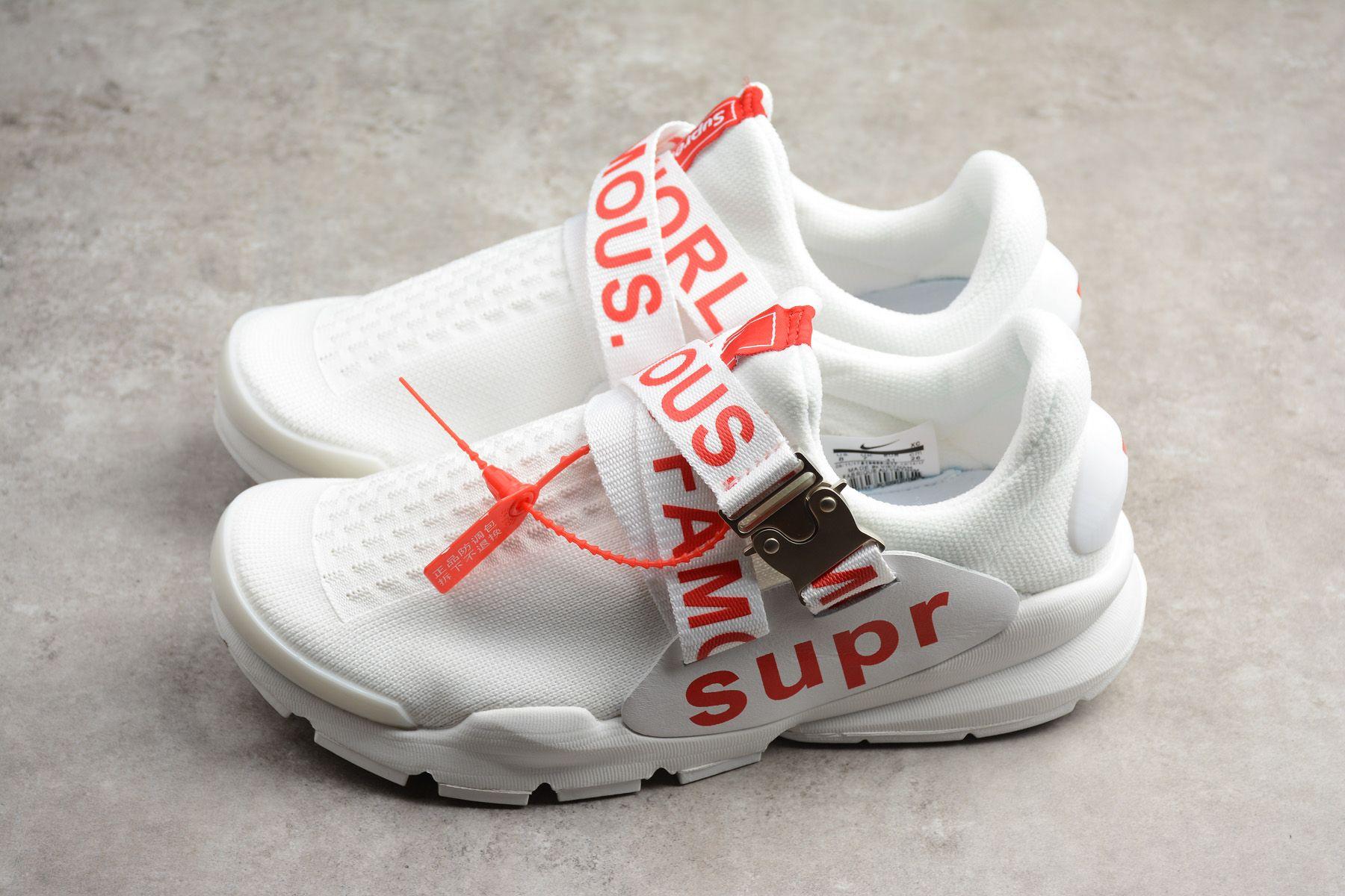 Cool Red X Logo - Supreme x Nike Sock Dart “Cool Red” White Red Lifestyle Shoes 819686 ...