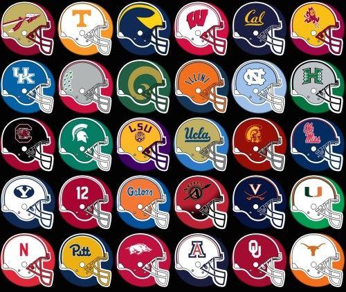 College Football Team Logo - The Top 10 Most Iconic College Football Helmet and Logo Combinations ...