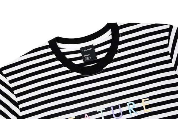 Black and White Striped Logo - Feature Striped Logo Tee - Black / White / Multicolor G92n9701 | www ...