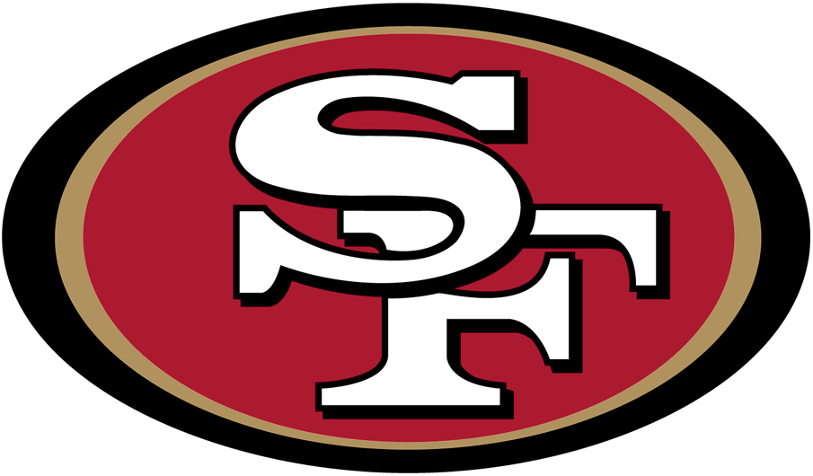 White and Red Oval Logo - San Francisco 49ers Primary Logo Football League NFL