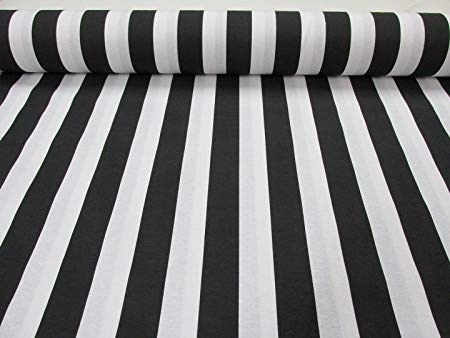 Black and White Striped Logo - White Striped Fabric Curtain Upholstery Material 280cm