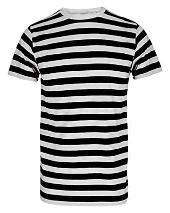 Black and White Striped Logo - MEN'S BOYS RED & WHITE STRIPED STRIPE T-SHIRT BLUE BLACK STRIPE TOP ...