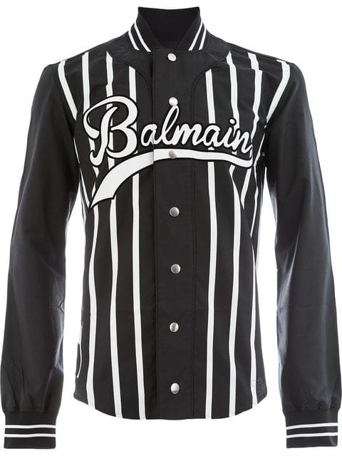 Black and White Striped Logo - Gucci Acetate bowling shirt with Gucci stripe £700 Global