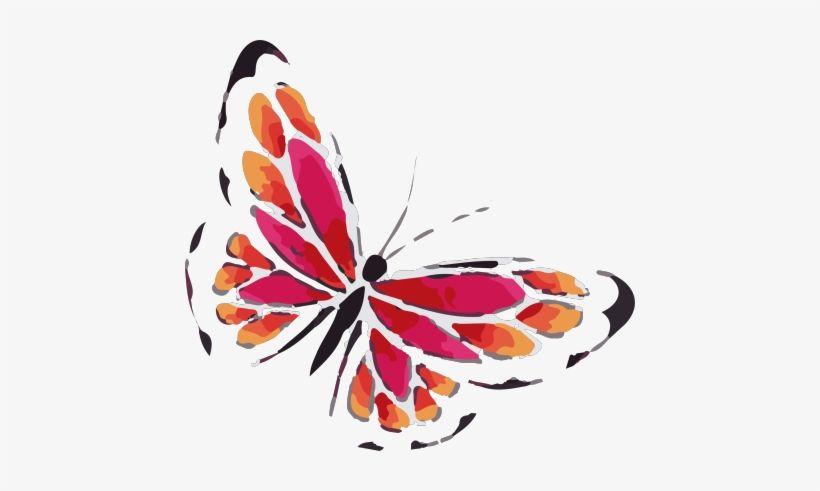 Orange and Red Butterfly Logo - Tiny Orange Butterfly Tattoo In Watercolor Art ❥❥❥ - Red ...