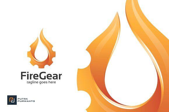 Gear Logo - Fire Gear Template Logo Templates Creative Market