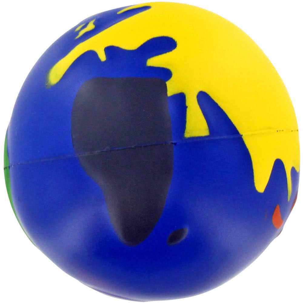 Multi Colored Globe Logo - Promotional Multicolored Earthball Stress Balls with Custom Logo