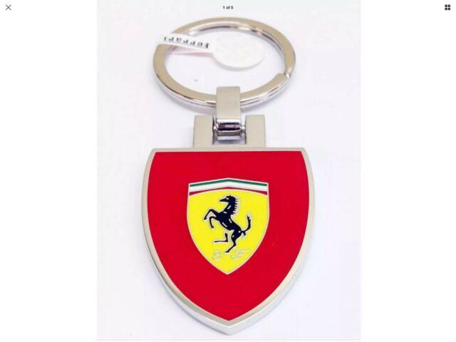 Red Shield Vehicle Logo - Ferrari Red Shield Keyring Key Ring Metal 270033427 Genuine Best ...
