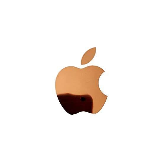 Apple iPhone Logo - Amazon.com: Wallner 5pcs in set metal Gold Apple Logo Overlay metal ...