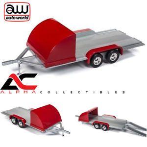 Red Shield Vehicle Logo - AUTOWORLD 1:18 AMM1167 TANDEM AXLE TRAILER WITH RED SHIELD / FENDERS ...