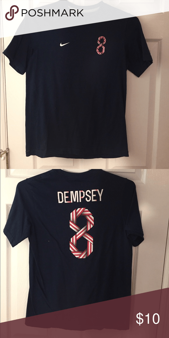 Red White Blue USA Nike Logo - Nike USA Clint Dempsey T Shirt. My Posh Picks. Shirts, Nike, Navy