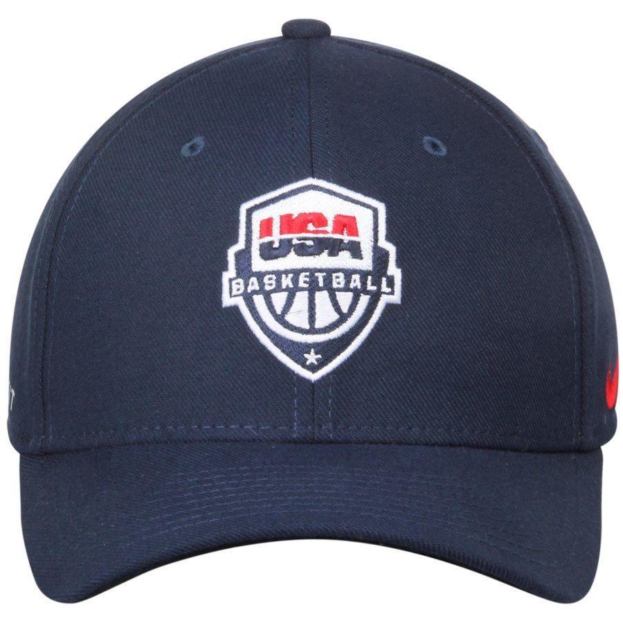 Red White Blue USA Nike Logo - Men's USA Basketball Nike Blue Swoosh Flex Hat